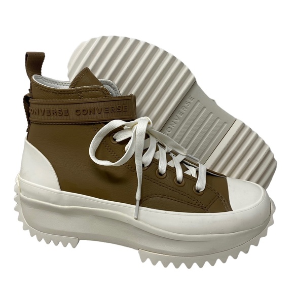 Converse Run Star Hike Platform Women's Size Sand Dune Leather Sneaker A04268C - Picture 9 of 11